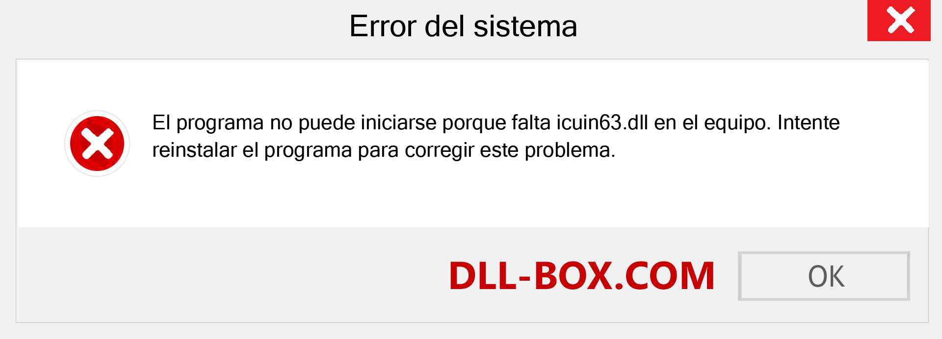 ¿Falta el archivo icuin63.dll ?. Descargar para Windows 7, 8, 10 - Corregir icuin63 dll Missing Error en Windows, fotos, imágenes